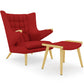 Armchair with Footrest - Upholstery - Grizzly