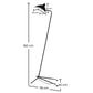 Black Floor Lamp - Living Room Lamp - Giorge - Dimensions diagram
