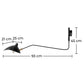 Desk Lamp - Black Wall Mounted - George - Dimensions diagram