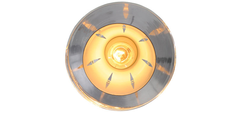 Lampe de plafond - Lampe suspendue - Acier et verre - Apolo