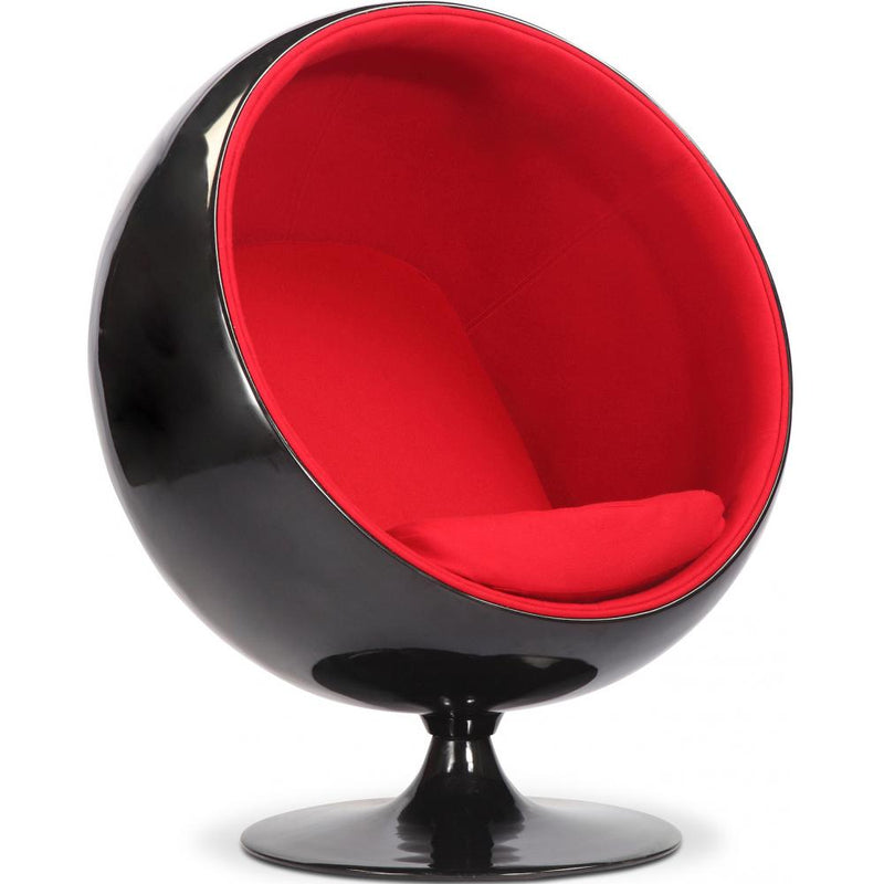 Fauteuil design boule - Revêtu de tissu - Baller