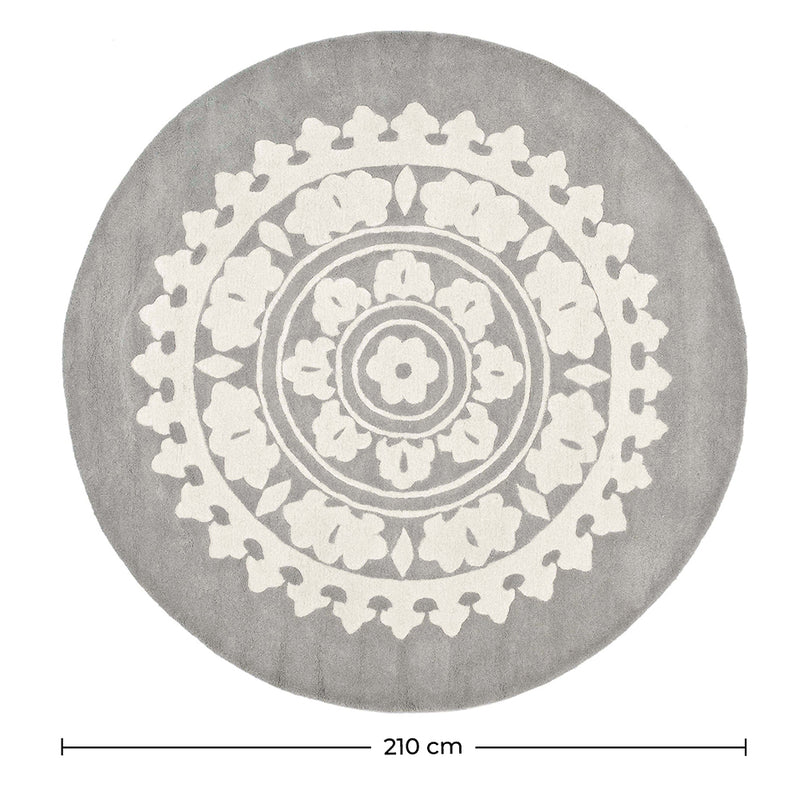 Round Design Rug - Wool - 210cm - Romanty - gallery 3
