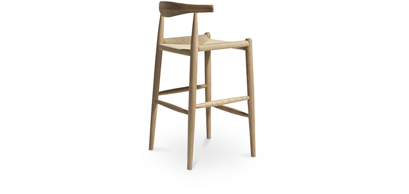 Tabouret de bar design Boho Bali - Bois - 75cm - Elb