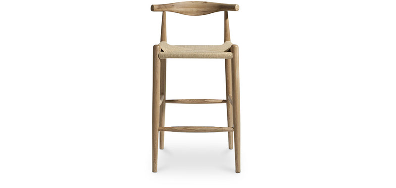 Tabouret de bar design Boho Bali - Bois - 75cm - Elb