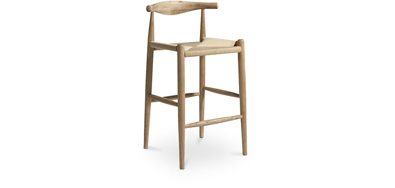 Tabouret de bar design Boho Bali - Bois - 75cm - Elb