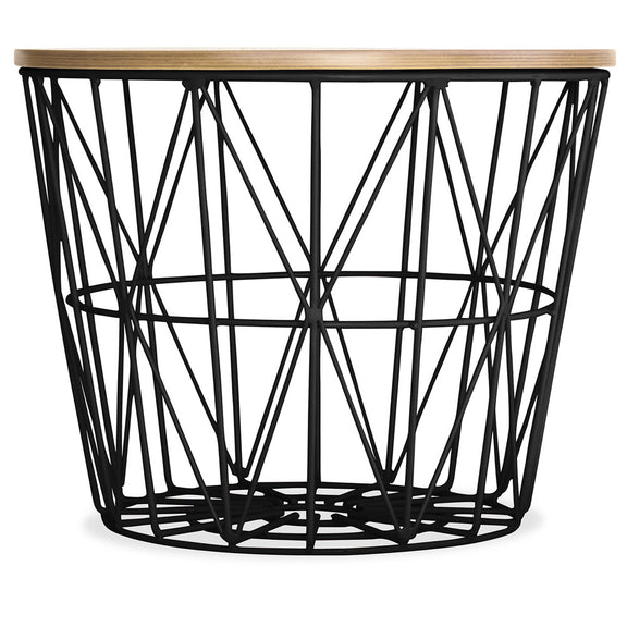 Round Side Table - Industrial Design - Wood and Metal - Basker - gallery 6