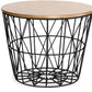 Table d'appoint ronde - Design industriel - Bois et métal - Basker
