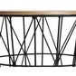 Table d'appoint ronde - Design industriel - Bois et métal - Basker
