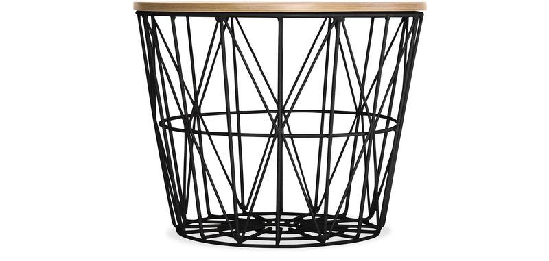 Table d'appoint ronde - Design industriel - Bois et métal - Basker