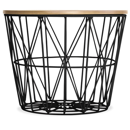 Round Side Table - Industrial Design - Wood and Metal - Basker - gallery 1