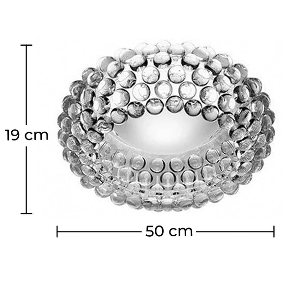 Ceiling Lamp - Glass Ball Flush Mount - 50cm - Savoni - Dimensions diagram
