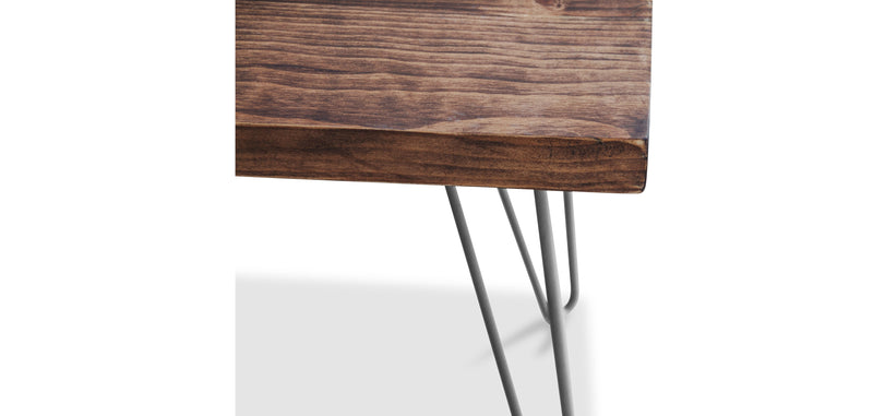 Industrielles Design Bank - Holz und Metall - Hairpin