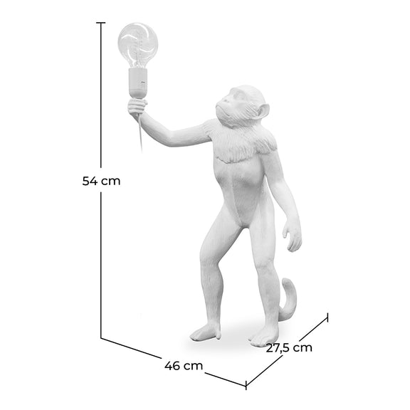 Table Lamp - Monkey Living Room Lamp -  Resina - Dimensions diagram