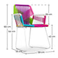 Outdoor Chair with Armrests - Garden Chair - Multicoloured - Frony - Dimensions diagram