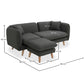 Corner Sofa Reversible 3 Seater with Left or Right Chaise Lounge - Vriga - Dimensions diagram