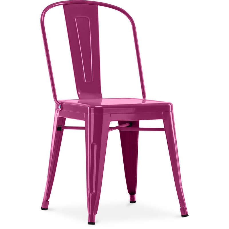 Dining chair Tolix Style Industrial Design Square Metal - New Edition