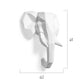 Origami Elephant Head - Resin - Dimensions diagram