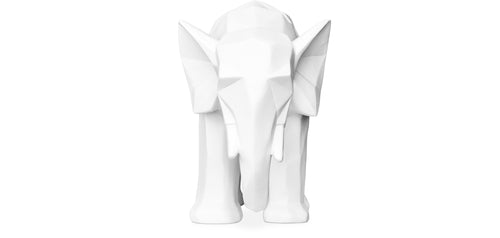 Decorative elephant figure - Matte white - Fann