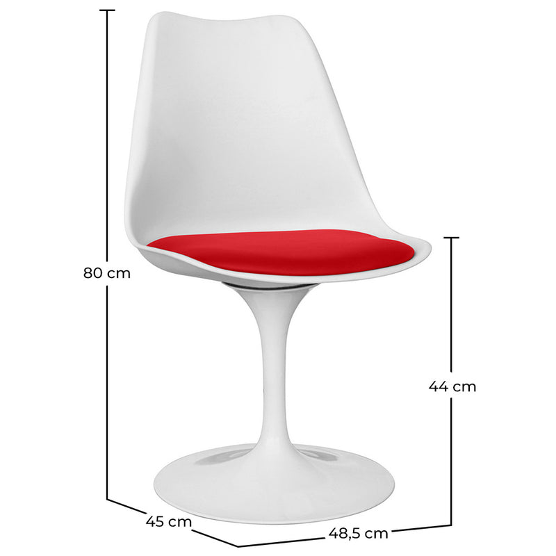 Dining Chair - White Swivel Chair - Tulip - gallery 9