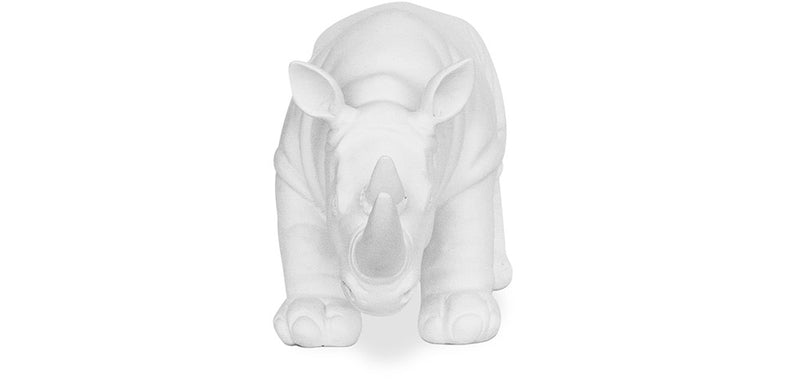 Figurine Décorative Rhinocéros - Blanc Mat - Rhyn