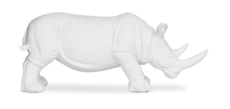 Figurine Décorative Rhinocéros - Blanc Mat - Rhyn