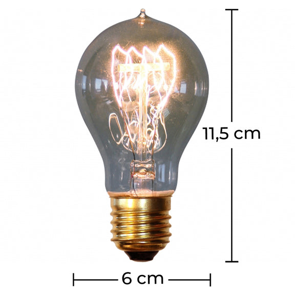 Vintage Edison Bulb - Guad - Dimensions diagram