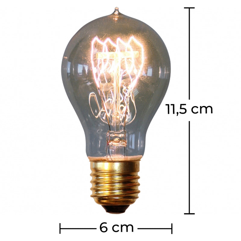 Vintage Edison Bulb - Guad - Dimensions diagram