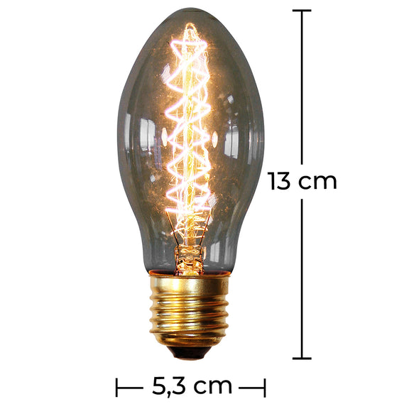 Edison Candle filaments Bulb - Dimensions diagram