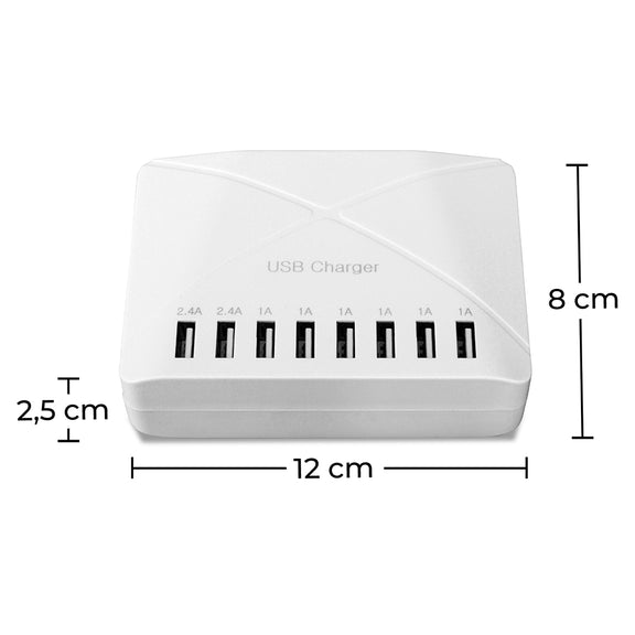 Portable USB Lamp Charger - Vina - Dimensions diagram