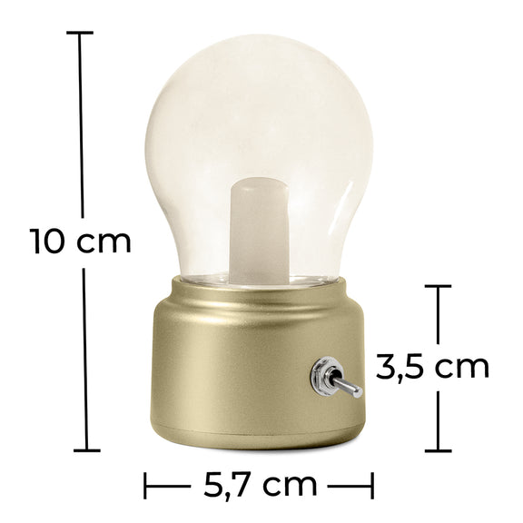 Rechargeable Portable Lamp - Lúa - Dimensions diagram