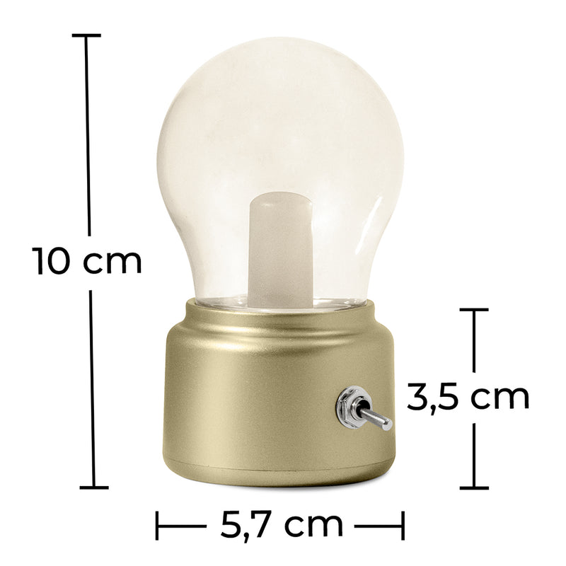 Rechargeable Portable Lamp - Lúa - Dimensions diagram