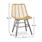 Rattan Dining Chair - Boho Style - Mia - Dimensions diagram