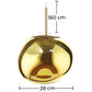 Ceiling Lamp - Designer Pendant Lamp - Evanish - Dimensions diagram