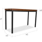 Industrial bar table - 150cm - Wood and metal - Dimensions diagram