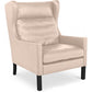 Fauteuil avec accoudoirs - Style rétro - Revêtu de cuir - Michal