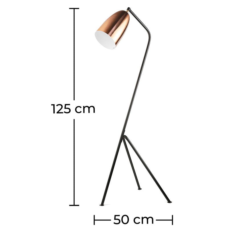 Tripod Floor Lamp - Design Living Room Lamp - Cavalleta - Dimensions diagram