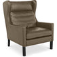 Fauteuil avec accoudoirs - Style rétro - Revêtu de cuir - Michal