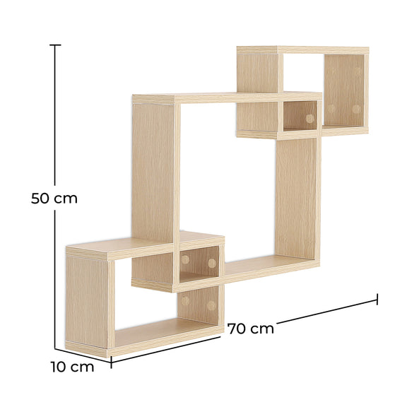 Wooden Wall Shelf - Box Design - Boxes - Dimensions diagram