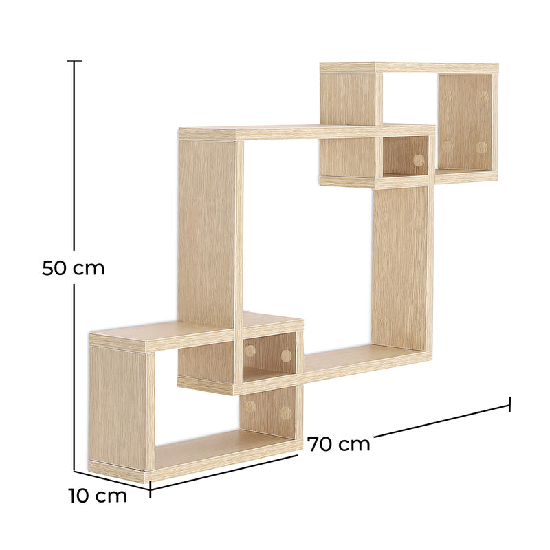 Wooden Wall Shelf - Box Design - Boxes - Dimensions diagram