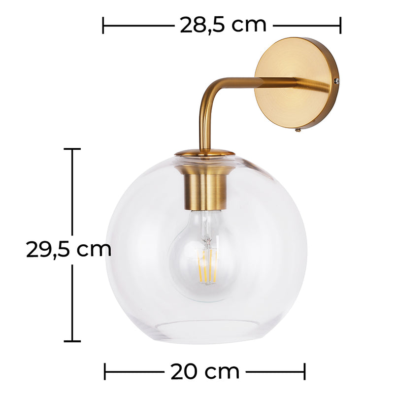 Wall Lamp - Glass Ball - Melissa - Dimensions diagram
