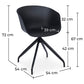 Upholstered Office Chair with Armrests - Black Design Desk Chair - Jodie - Joan - gallery 13