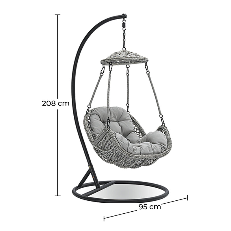 Garden Hanging Chair - Swing - Ella - Dimensions diagram