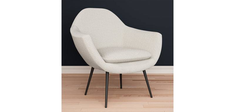 Armchair with Armrests - Upholstered in Boucle Fabric - Eila - gallery 7