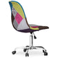 Office Chair with Wheels - Desk Chair - Upholstered in Patchwork -  Simona - gallery 6