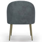 Design Armchair - Upholstered in Velvet - Golden leg - Wasda