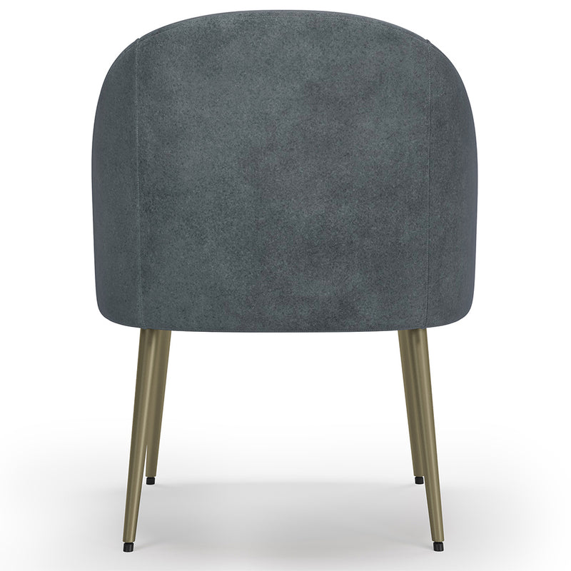 Design Armchair - Upholstered in Velvet - Golden leg - Wasda