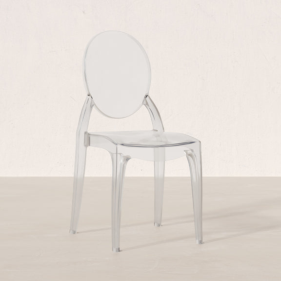 Pack of 4 Dining Chairs Transparent - Estilo Victoria - gallery 5