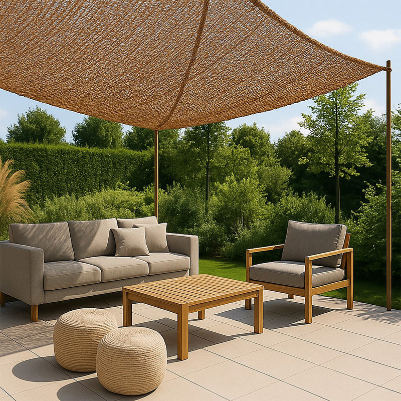 Coconut fiber awning 5x5M - 100 % Natural shade sail - gallery 4