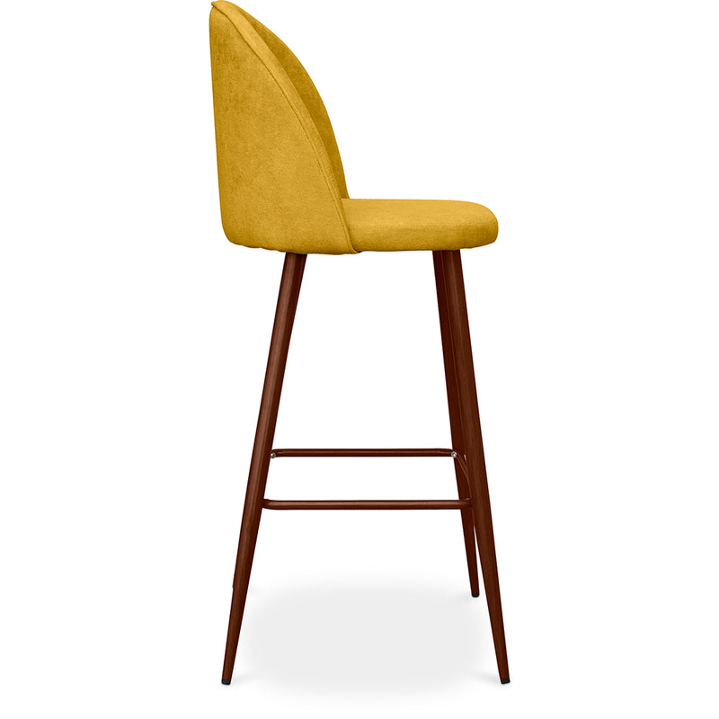 Gepolsterter Stoffhocker - Skandinavisches Design - 76cm - Evelyne