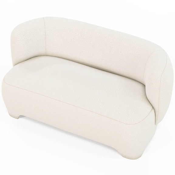 2/3 Seater Sofa - Upholstered in Bouclé Fabric - Magnolia - gallery 6